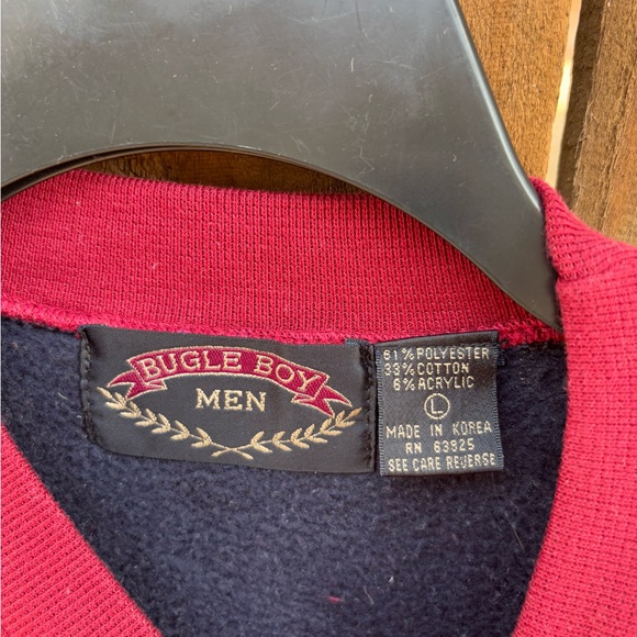 1990 Vintage Bugle Boy Men sweatshirt size Large RN63925. - Picture 4 of 10